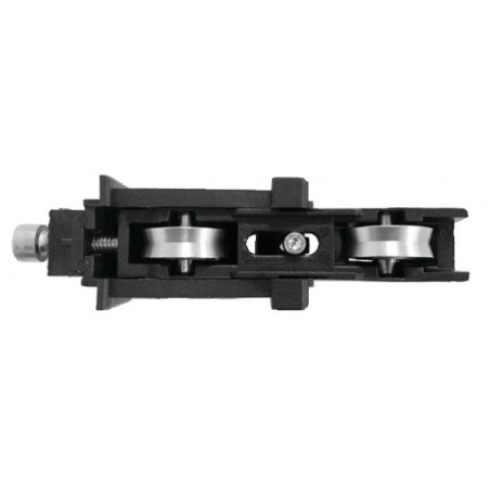 CHARIOT DOUBLE RÉGLABLE EN INOX GALAXIE 32 LA CROISÉE DS POUR PORTES COULISSANTES EN ALUMINIUM (MODÈLE ACTUEL) - DS4551