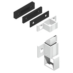 LOQUETEAU À GÂCHE DS POUR CHÂSSIS ALUMINIUM - MODÈLE DS6402-0