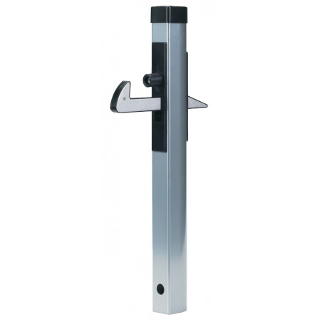 ARRÊT DE PORTILLON À CROCHET EN ALUMINIUM THERMOLAQUÉ ARGENT LOCINOX