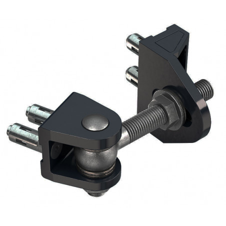 CHARNIÈRE À VISSER BOLTON HD4D 16 MM QUICK-FIX NOIR RAL 9005