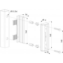 GÂCHE RÉGLABLE EN APPLIQUE POUR SERRURES À PÊNES RONDS LOCINOX GÂCHE RÉGLABLE EN APPLIQUE POUR SERRURES À PÊNES RONDS LOCINOX