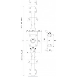 VERROU DE SÉCURITÉ 3 POINTS ISEO ZENITH, CYLINDRE 45 MM, FINITION MÉTALLISÉE OR VERROU DE SÉCURITÉ 3 POINTS ISEO ZENITH, CYLINDRE 45 MM, FINITION MÉTALLISÉE OR