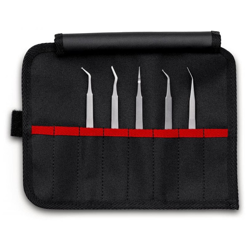 ENSEMBLE DE 5 BRUCELLES DE PRÉCISION KNIPEX CMS - MODÈLE 92 00 03
