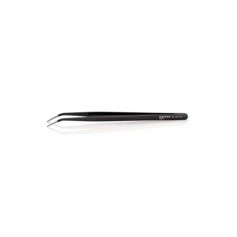 PINCE BRUCELLE DE PRÉCISION COUDÉE 155 MM NOIRE LAQUÉE KNIPEX
