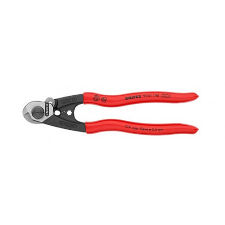 COUPE-CÂBLES KNIPEX 95 61 190 EN ACIER FORGÉ