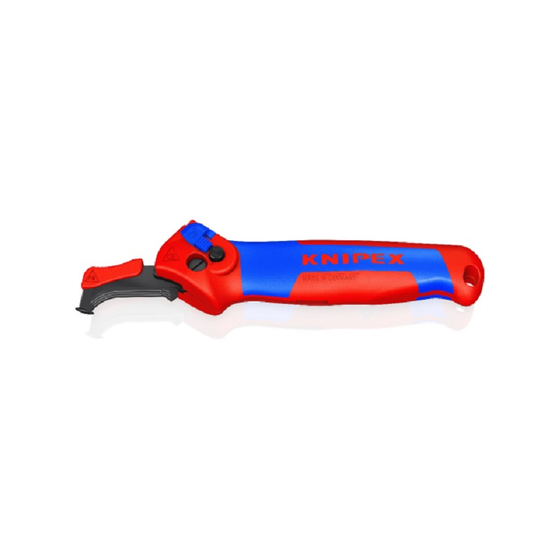 COUTEAU À DÉGAINER KNIPEX AVEC SABOT DE GUIDAGE 145 MM