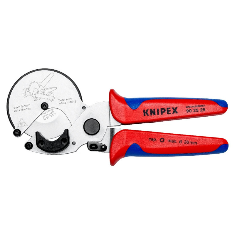 COUPE-TUBES KNIPEX POUR TUBES MULTICOUCHES ET PLASTIQUES 90 25 25