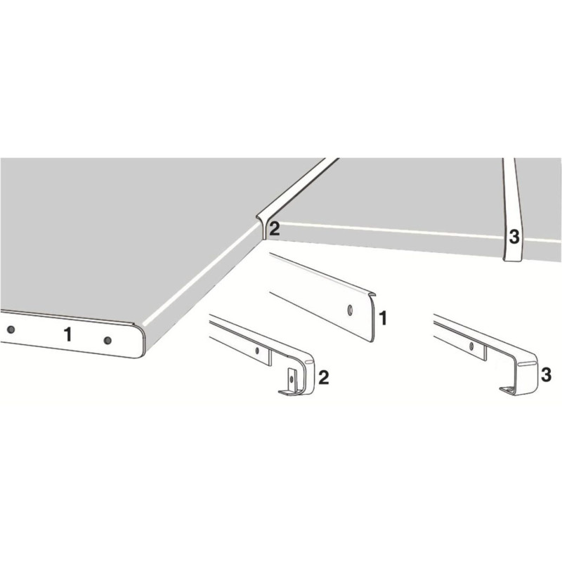 PROFILÉ DE FINITION NORDLINGER POUR PLAN DE TRAVAIL - MODÈLE 6801