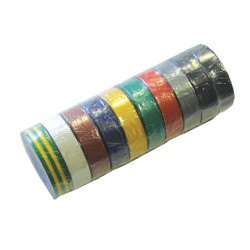 ENSEMBLE DE 10 RUBANS ADHÉSIFS ISOTAPE POUR ÉLECTRICIENS EUROCEL