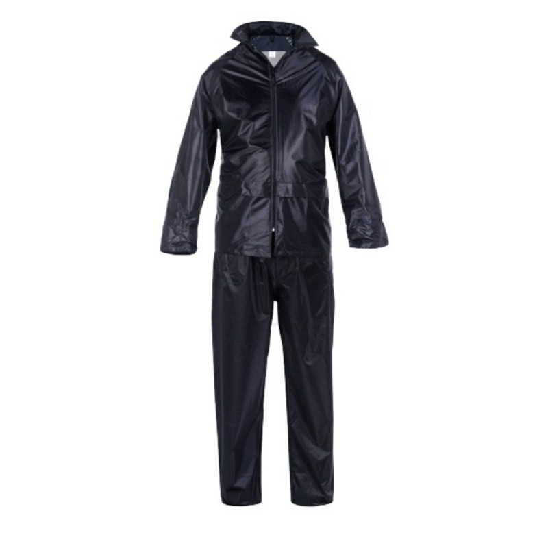 ENSEMBLE IMPERMÉABLE VESTE ET PANTALON DOUBLE ENDUCTION PVC