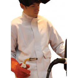 VESTE DE SOUDEUR CUIR GRIS XL - RÉF. 45060240SPXL