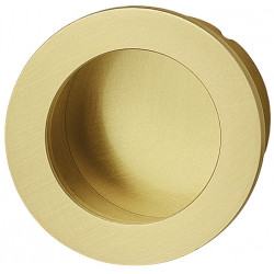 POIGNÉE CUVETTE RONDE ADHÉSIVE DORÉE, DIAMÈTRE 40 MM