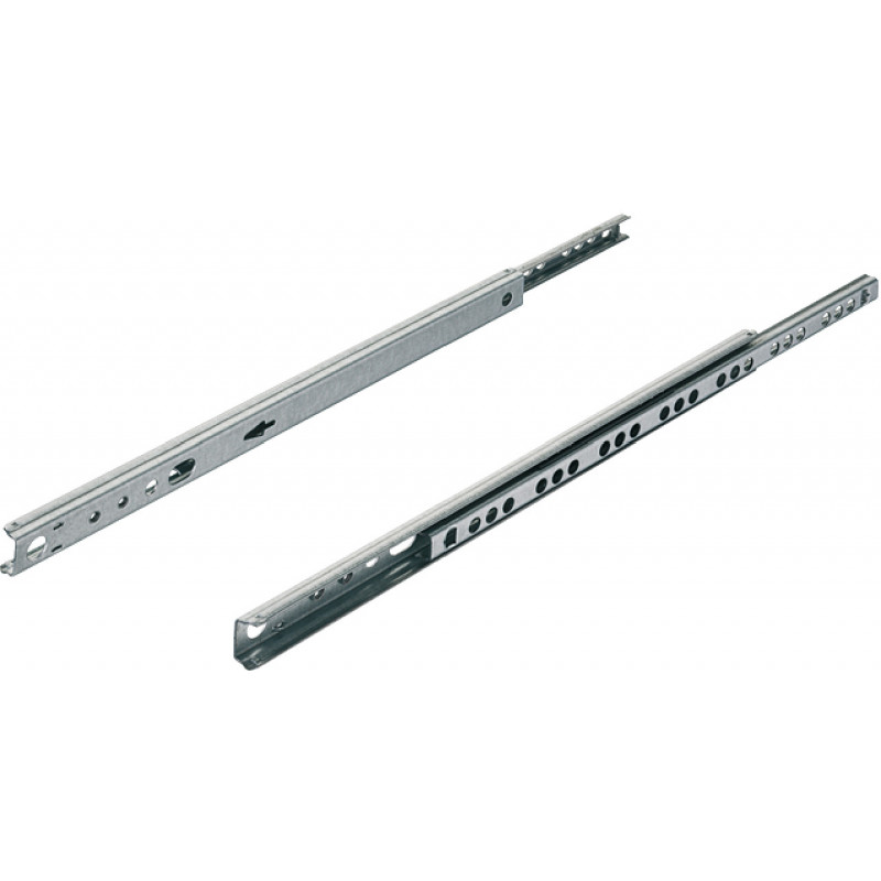 COULISSE À BILLES ACIER PRÉ-ZINGUÉ 17 MM SORTIE PARTIELLE - MODÈLE 450.25