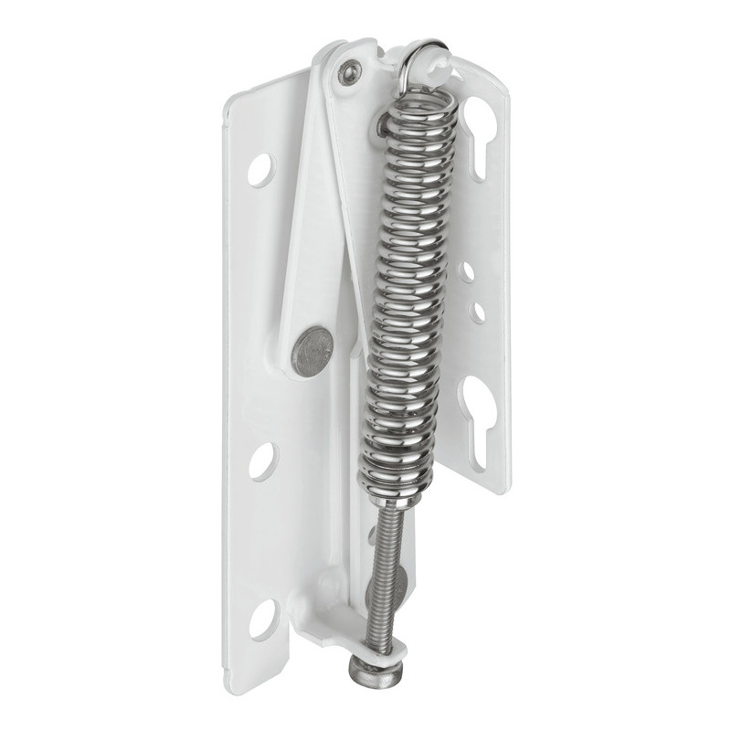 FERRURE DE RELEVAGE À RESSORT EN ACIER PLASTIFIÉ BLANC, FORCE 15 KG - MODÈLE 372.45