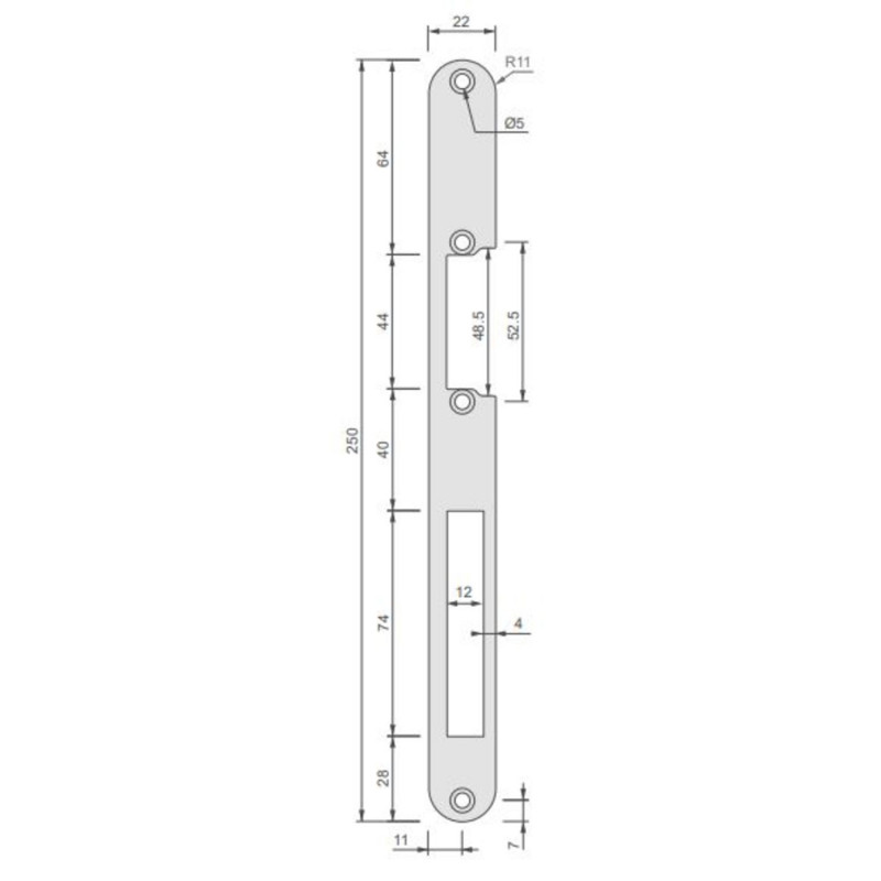 TÊTIÈRES INOX À BOUTS ARRONDIS