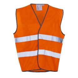 GILET DE SÉCURITÉ HAUTE VISIBILITÉ AVEC BANDES RÉFLÉCHISSANTES PARALLÈLES GILET DE SÉCURITÉ HAUTE VISIBILITÉ AVEC BANDES RÉFLÉCHISSANTES PARALLÈLES