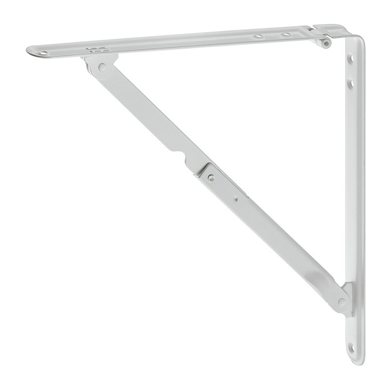 CONSOLE PLIANTE ESCAMOTABLE EN ACIER BLANC 430X410 MM, CAPACITÉ 60 KG, MODÈLE 287.40.742