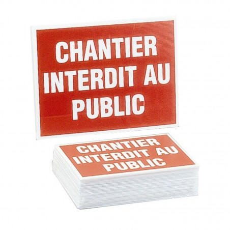 PANNEAU RIGIDE CHANTIER NOVAP 330X200 MM