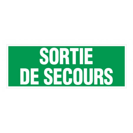 PLAQUE DE SIGNALISATION SORTIE DE SECOURS NOVAP 330X120 MM MODÈLE GB39