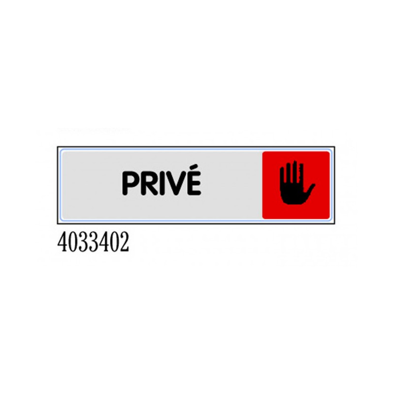 PLAQUETTE DE PORTE "PRIVÉ" EN PLEXIGLAS COLORÉ 170 X 45 MM