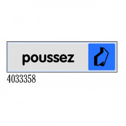 PLAQUETTE DE PORTE EN PLEXIGLAS "POUSSEZ" 170 X 45 MM PLAQUETTE DE PORTE EN PLEXIGLAS "POUSSEZ" 170 X 45 MM
