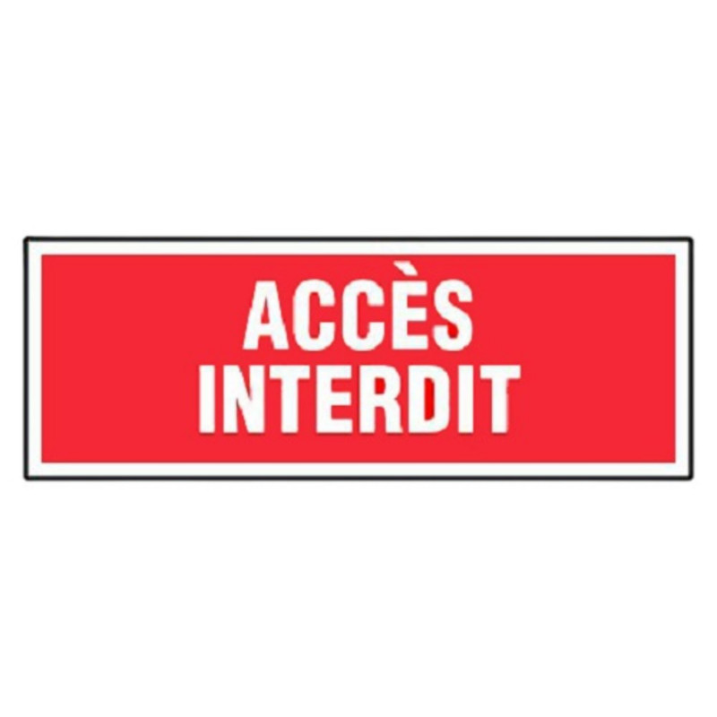 PANNEAUX D'INTERDICTION RECTANGULAIRES NOVAP