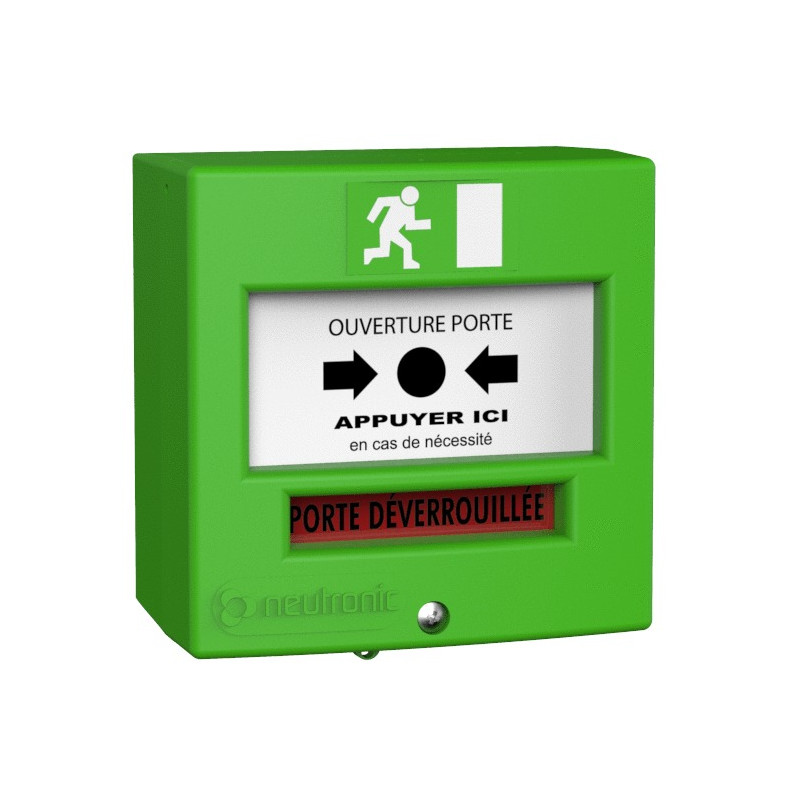 DÉCLENCHEUR MANUEL NEUTRONIC AVEC BRIS DE GLACE ET DOUBLE CLÉ DE RÉARMEMENT