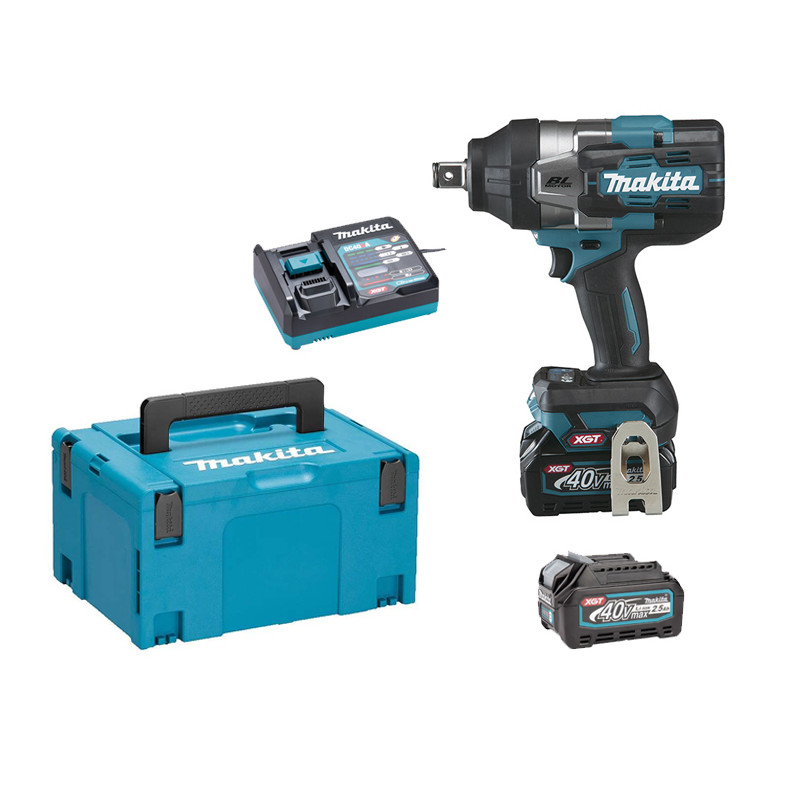 TW001GD201 BOULONNEUSE À CHOCS 40 V - 2 BATTERIES 2,5 AH - CHARGEUR - COFFRET MAKPAC