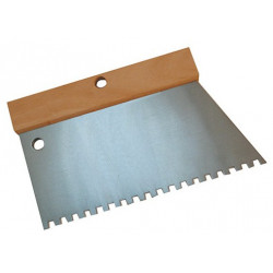 PEIGNE À COLLE MANCHE BOIS 220MM U 6X6