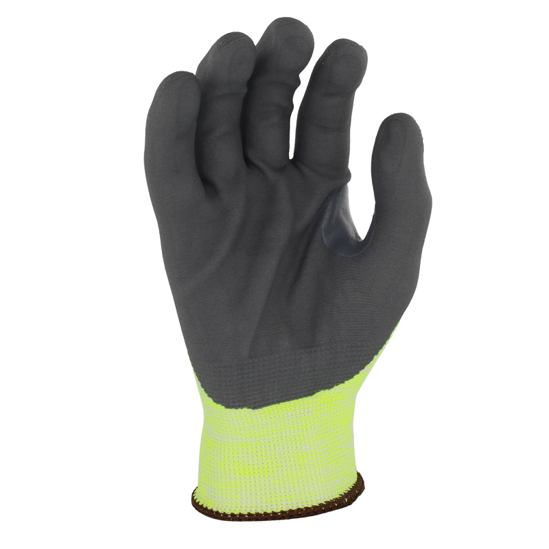 GANTS ANTI-COUPURE FLUO ENDUITS NITRILE GRIS G-TEK Polykor