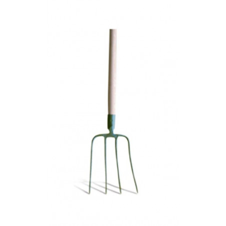 FOURCHE À FUMIER 4 DENTS AVEC MANCHE BOIS 130CM - MERCIER - 7706
