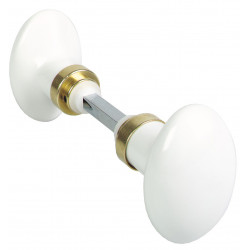 BOUTON DOUBLE OVALE CARRÉ DE 7 MM LAITON