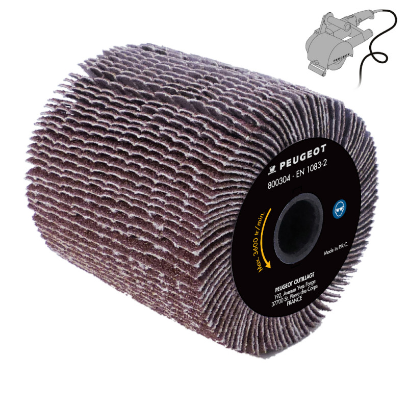 LOT DE 2 BROSSES ABRASIVES À LAMELLES PEUGEOT 120 X 100 MM