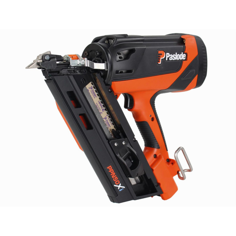 ENSEMBLE DE 2 CLOUEURS À GAZ SANS FIL PASLODE (IM90XI ET PPN50XI) AVEC 40 LOTS DE CLOUS CRANTÉS 2,8 X 70 MM