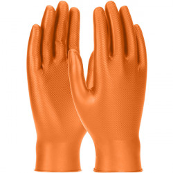 GANTS AMBIDEXTRES EN NITRILE À USAGE UNIQUE AVEC FINITION ÉCAILLES - MODÈLE 246OR