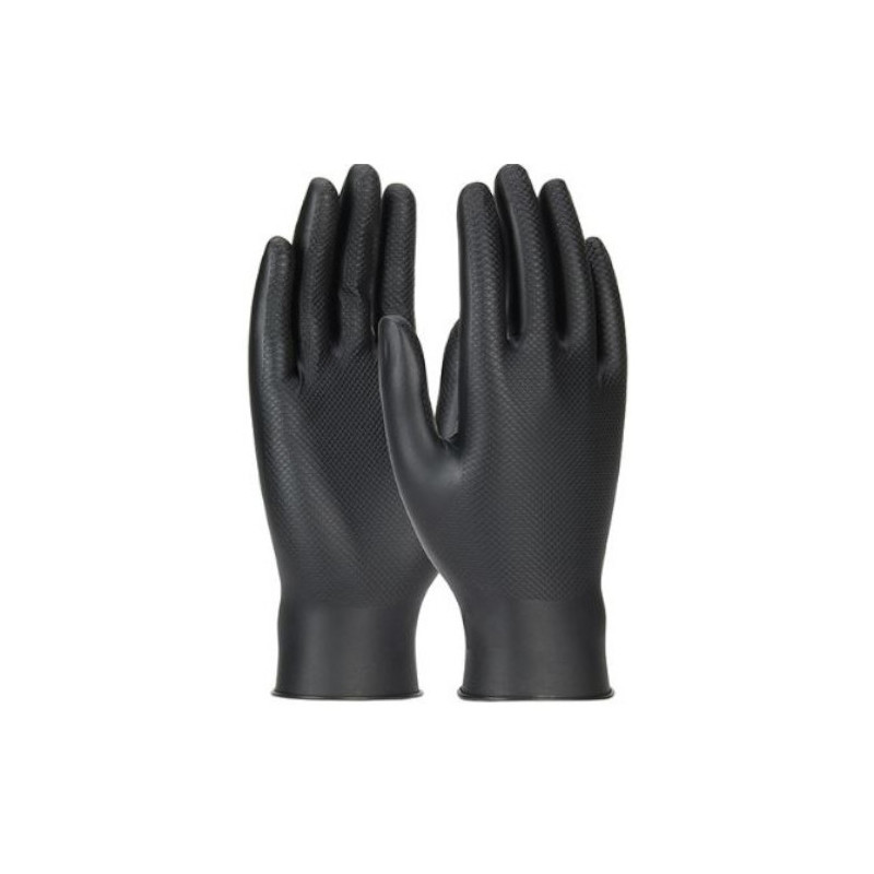 GANT NITRILE USAGE UNIQUE GRIPPAZ NOIR T7 - PIP FRANCE 246BK-07