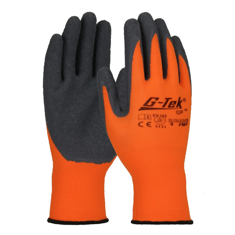 GANTS HAUTE VISIBILITÉ G-TEK® PIP AVEC REVÊTEMENT LATEX CRÊPÉ MODÈLE 39-FG1320