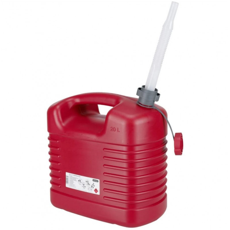 JERRYCAN ROUGE PRESSOL AVEC BEC FLEXIBLE POUR CARBURANT