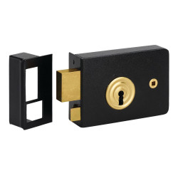 SERRURE DE GRILLE EN APPLIQUE METALUX FF092 - MONOPOINT