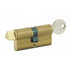 CYLINDRE EUROPÉEN DE SÉCURITÉ POMPIER EN LAITON AVEC TRIANGLE 14 MM