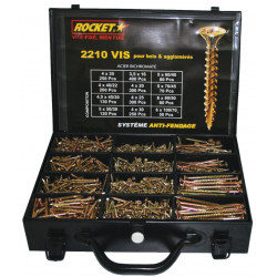 COFFRET DE VIS À TÊTE FRAISÉE ROCKET POZIDRIV 2210