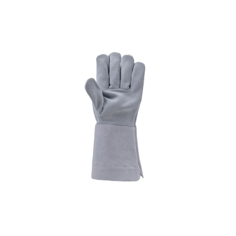 GANTS DE PROTECTION SOUDEUR CROUTE VACHETTE MANCHETTE 15CM GRIS