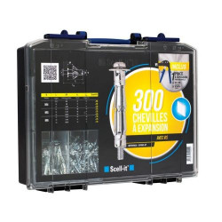COFFRET 300 CHEVILLES À EXPANSION AVEC VIS ET PINCE SCELL-IT SPIDER COFFRET 300 CHEVILLES À EXPANSION AVEC VIS ET PINCE SCELL-IT SPIDER