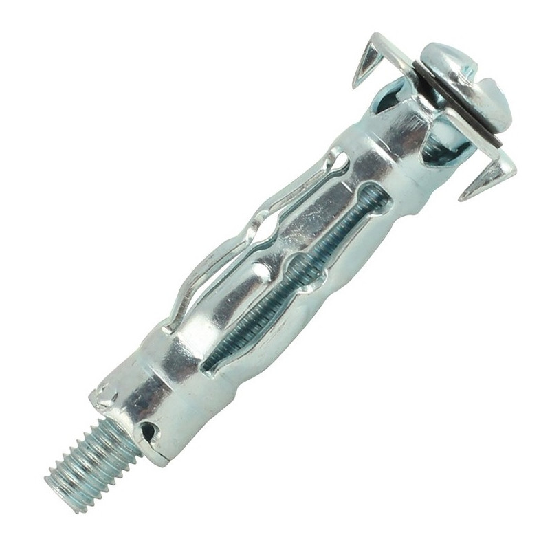 CHEVILLE CORPS CREUX ACIER ZINGUÉ SPYDER AVEC VIS TÊTE RONDE