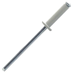 RIVET ÉCLATÉ ALUMINIUM/ACIER TÊTE PLATE RAL9003 PWD4016 RIVET ÉCLATÉ ALUMINIUM/ACIER TÊTE PLATE RAL9003 PWD4016