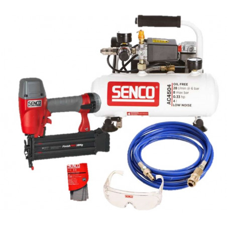 ENSEMBLE CLOUEUR SENCO FINISHPRO18MG ET COMPRESSEUR AC4504