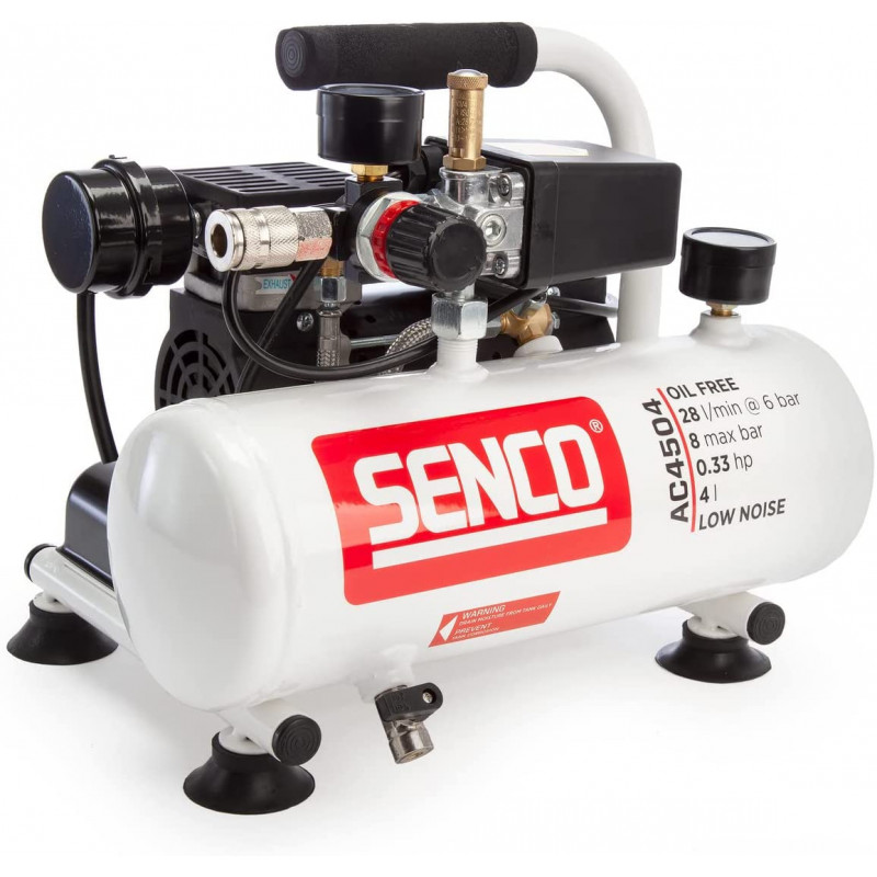COMPRESSEUR PORTABLE SANS HUILE SENCO AC4504 À FAIBLE BRUIT 4L