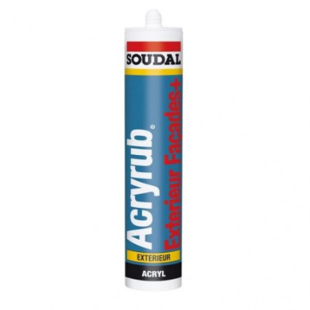MASTIC ACRYLIQUE ACRYRUB FAÇADE EXTERIEUR 300ML - SOUDAL - 120663