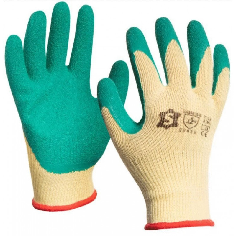 GANTS EN POLYCOTON TRICOTÉ AVEC ENDUCTION LATEX CRÊPÉ - MODÈLE 7032