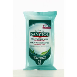 LINGETTES DÉSINFECTANTES MULTI-USAGES SANYTOL PARFUM EUCALYPTUS